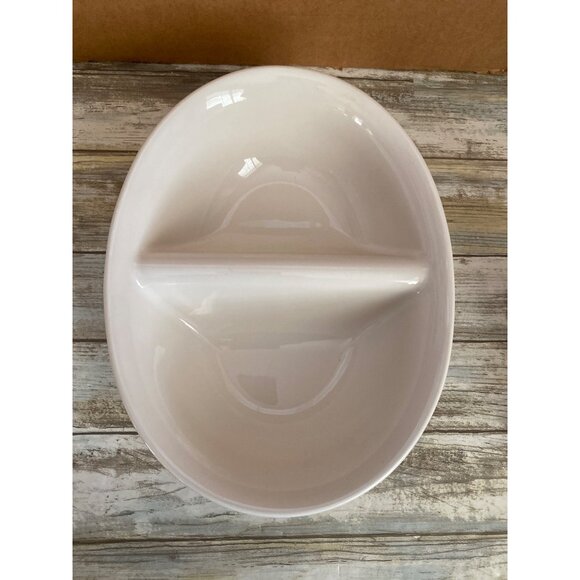 Vintage 2002 Pfaltzgraff Snow Bear 10" Divided Serving Dish Pre-owned No Box - Picture 8 of 10